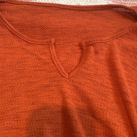 Burnt Orange very crop top extra sheer - Picture 2 of 4